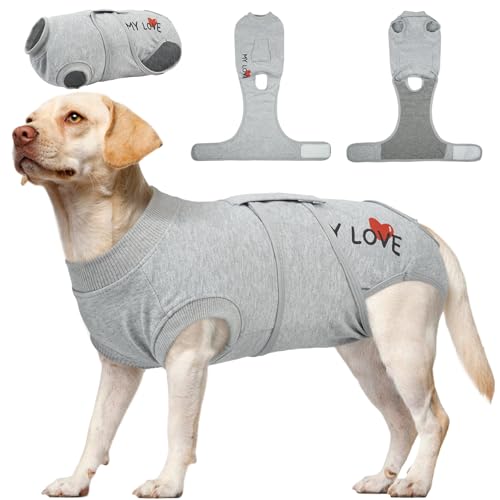 Kuoser Dog Recovery Suit for Male Dogs, Post-Surgery Bodysuit for