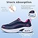 Artlea Women's Walking Shoes with Arch Support Orthotic Tennis Shoes for Plantar Fasciitis Women Fashion Sneakers for Foot Pain Relief, Size 6.5-11 Bluered