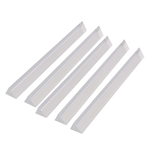 Aexit 25mmx25mmx250mm Triangular Electrical equipment Shape Solid Bar Acrylic Rod Clear 5pcs