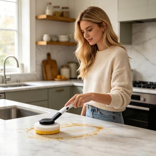 10 Inch Pulp Brush, Long Handle Dish Cleaning Brush, Kitchen Bowl Scrubber — view 3