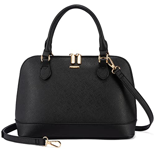 Image of LOVEVOOK Purse for Women Crossbody Bags Classic Double Zip Top Handle Dome Satchel Bag