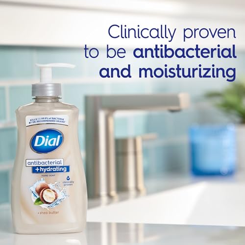 Image of Dial Antibacterial Plus Hydrating Shea Butter Liquid Hand Soap, 11oz (Pack of 4)