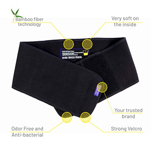 Everyday Medical Broken Rib Brace for Men and Women - Bamboo Charcoal Rib Support Compression Brace - accelerates The Healing of Cracked, Dislocated, Fractured and Post-Surgery Ribs - Small/Medium