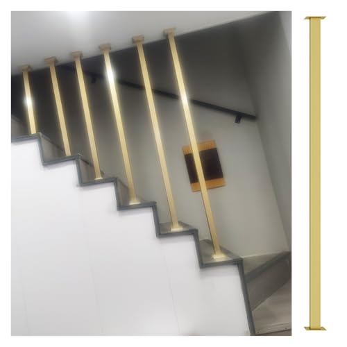 Balaustrada antideslizante de seguridad para ancianos y niños – Columna vertical escalón al techo, husillos de escalera protección contra caídas en interiores (25,4 cm)
