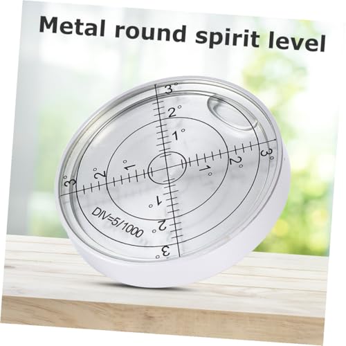 Nivel circular de burbuja inoxidable y blanco para ingeniería de precisión 5
