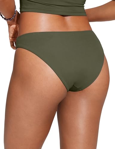 Image of CRZ YOGA Low Waisted Bikini Bottoms | Mid Cut Leg, Medium Bum Coverage, Full Lining, Swim, Bathing Suit Briefs for Women