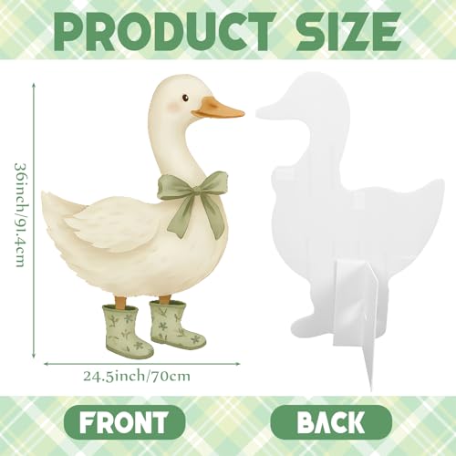 Image of Croblissful One Silly Goose Party Decorations 1st Birthday Backdrop Duck Animal Background Prop for Birthday Baby Shower Party Supplies(Green,Goose)