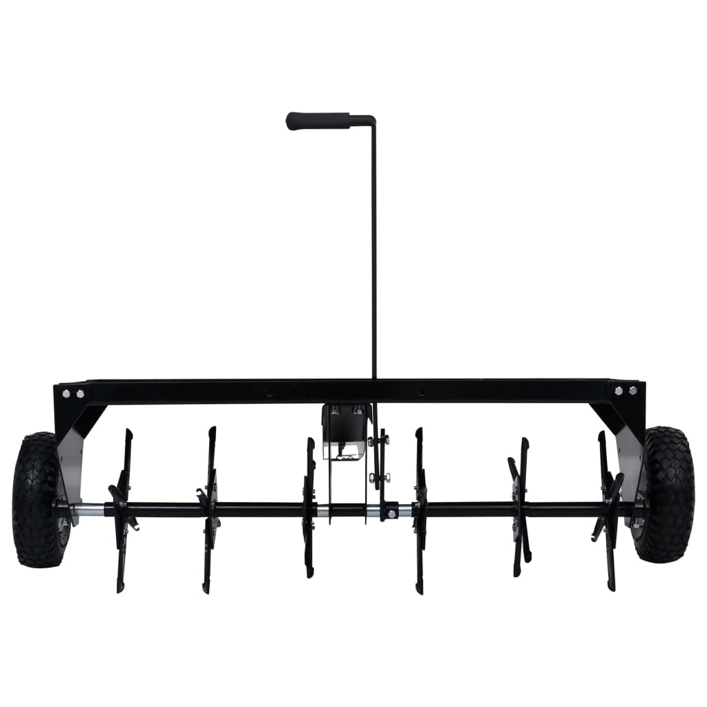 Mangloder - Escarificador para cortacésped de 102 cm de acero, 24 pasadores galvanizados, carcasa de 50 kg, acoplamiento universal para ATV y tractor de césped, cuidado del suelo para césped y prado