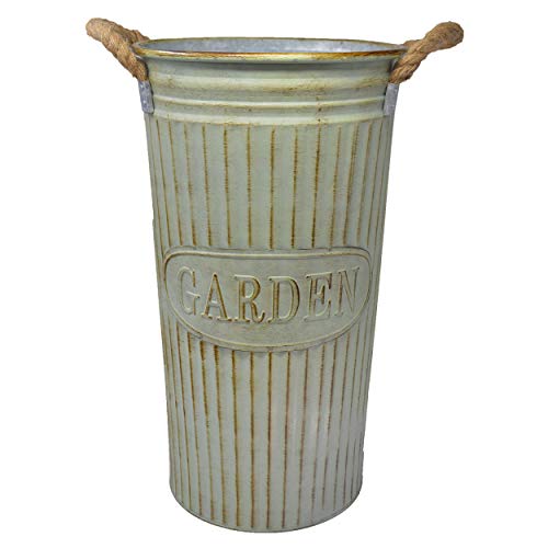 Hogar y Mas Paragüero Vintage Metálico para Recibidor, Patina Opal Green 44x25x20cm