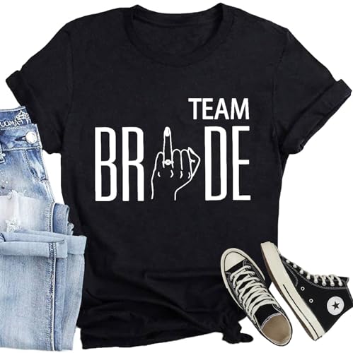 Women Bride Shirt Bachelorette Party T-Shirt Funny Bridesmaid Tee Tops Wedding Party Shirt