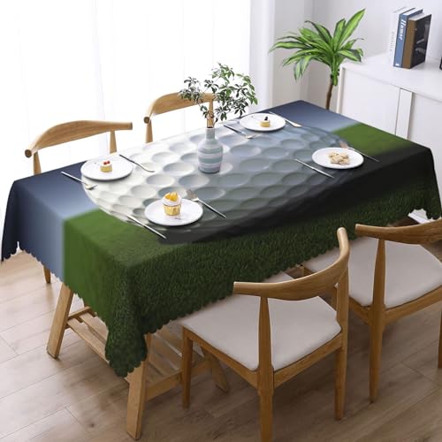 Nappe rectangulaire en polyester anti-tache lavable motif golf - 3
