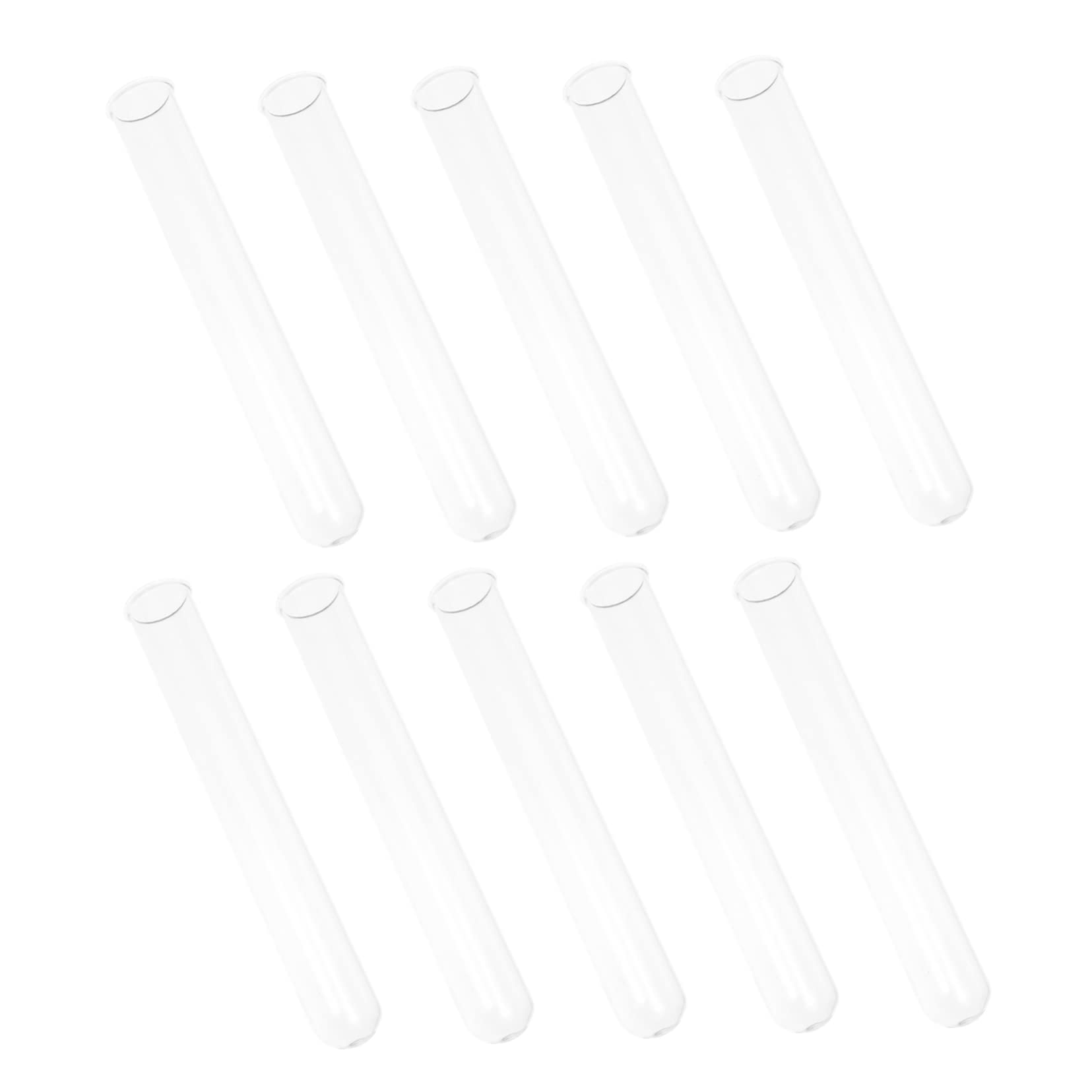 Generic 10pcs Test Tube Empty Pill Bottles Scientific Carafe with Lids Gumball Travel Water Bottle Travel Liquid Container Washer Dryer Machine Tubes Waterbottle Professional Bottle Glass