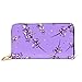 Produktbild JHGFG Mode Handtasche Reißverschluss Brieftasche Muster Lavendel Telefon Kupplung Geldbörse Abendkupplung Blockieren Leder Brieftasche Multi Card Organizer