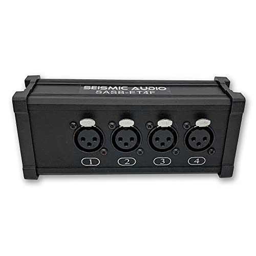 Sasb-Et4F - 4 Channel Xlr Female To Ethercon Network Cable Adapter Extender - For Live Stage, Home Studio Recording #TOP1