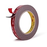 Cinta de montaje de doble cara resistente 13 mm x 5,5 m Compatible con 3M VHB 4611F adhesivo Cinta de espuma impermeable ideal para el hogar la oficina materiales decorativos Gris