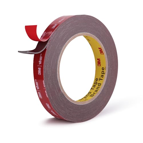Image of Double Sided Tape Heavy Duty Mounting Tape 1 /2 inch x 18Ft Made of 3M 4611F Gray Strong Adhesive for Reliable Bonding Waterproof Foam Tape for Home Office Car Decorative Materials and Trims