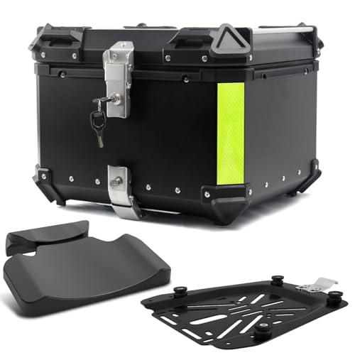 Top Case en Aluminium de Haute Qualité 55L Noir Haute Résistance