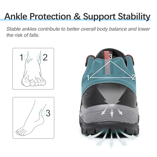 Men's Hiking Shoes Outdoor Casual Sneakers Non Slip Comfortable Breathable Walking Work Trekking Climbing Camping Travel Trail Running Grip Durable Classic Fashion4