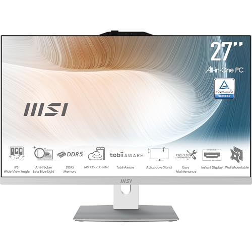 MSI Modern AM272P 1M PC tout en unstation de travail Intel Core 7 68 6 cm 27 1920 x 1080 pixels PC All in One DDR5 SDRAM SSD Windows 11 Pro Wi Fi 6E 802.11ax Neuf - vue 9