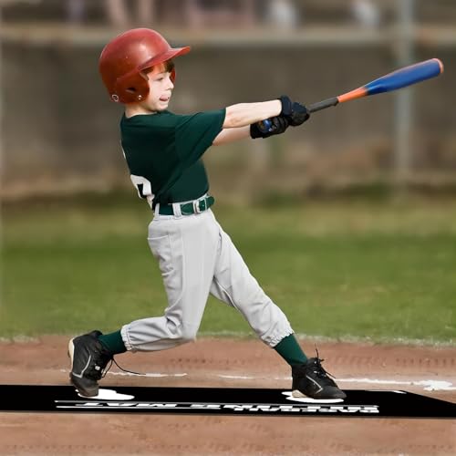 Tapis de baseball antidérapant avec boîte de piles pour swing stable - 5