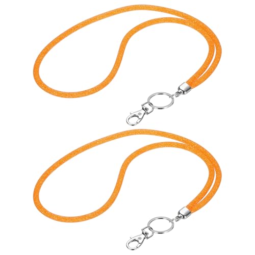 Cordon avec strass étincelant PATIKIL orange de 40 cm avec fermoir métal robuste