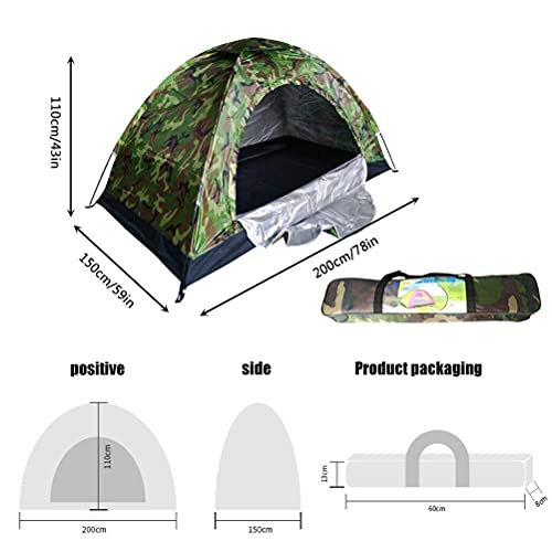 Ayaaa Campingzelt,Klappzelte,Outdoor-Zelt Doppelzelt mit Belüftungsöffnungen und Überdachung Wasserdichtes Tarnzelt mit… – Bild 4
