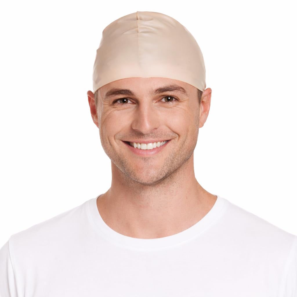 Storm&Lighthouse Bald Caps Seamless Stretch Fabric for Cosplay Fancy Dress Costume Theatrical Accessories Latex Halloween Bald Accessory for Adults Novelty Item