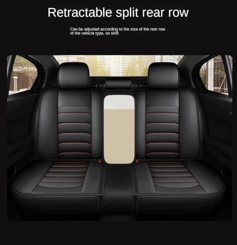 Housse de siège voiture en cuir PU robuste et imperméable ensemble complet