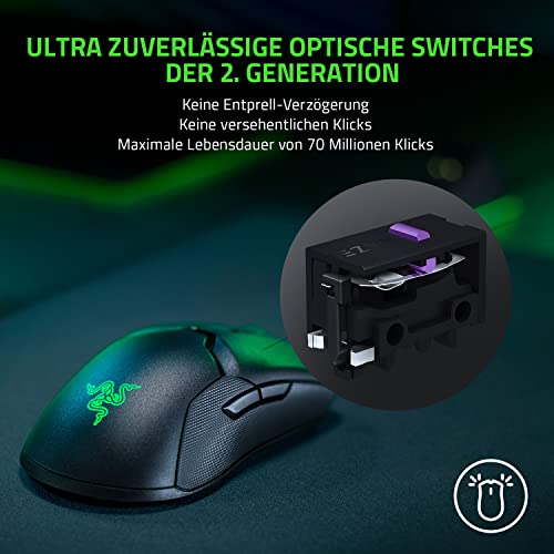 Razer Viper Ultimate mit Ladestation - Kabellose Gaming Maus mit nur 74g Gewicht für PC / Mac (Ultraleicht, beidhändig… – Bild 4