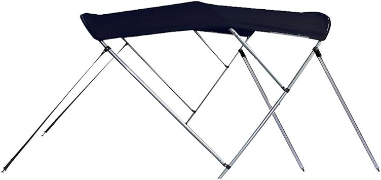 SBU Black Aluminum 3-Bow Bimini Top Compatible for Bayliner 195 Capri Sport for Model Years 2001-2002
