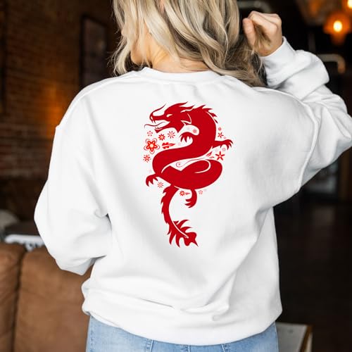 Dragon Sweatshirt, Year of the Dragon 2024 Sweatshirt, Chinese Dragon Graphic Hoodie New Year Chinese Dragon Sweater4