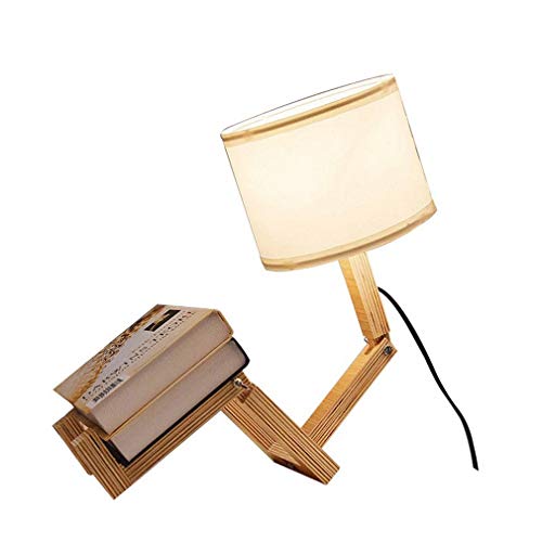 Lampe de Chevet Réglable GZ Éclairage Chambre Évite la Fatigue Visuelle en Bois