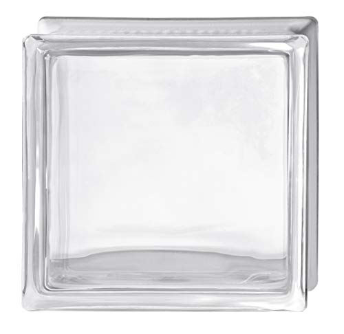 Vetromattone Liscio Trasparente Neutro Clearview cm. 19x19x8-6 pezzi