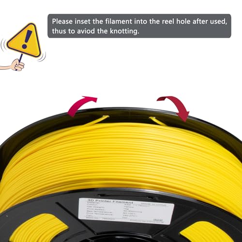 Image of iSANMATE ASA Filament 1.75mm Yellow 1KG, UV & Weather Resistant 3D Printer Filament Perfect for Outdoor Functional Parts, Dimensional Accuracy + /- 0.02mm, 1kg Spool (2.2lbs)