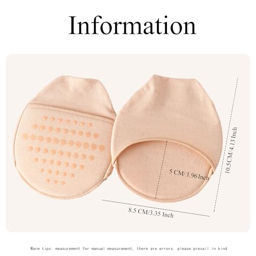 Ball of Foot Cushion Socks - Women's Toe Cover with Padding - No Show Half Socks with Sponge Cushion2