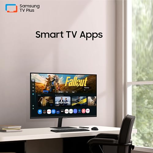 Image of Samsung 32 inch (80 cm) 4K M7 Vision AI Smart Monitor|UHD 3840 x 2160|Smart TV Experience with AI|Type-C|Apple AirPlay|Gaming Bar|Remote|Speakers|Wi-Fi|Bluetooth|AI Picture & Sound|LS32FM700UWXXL|Black