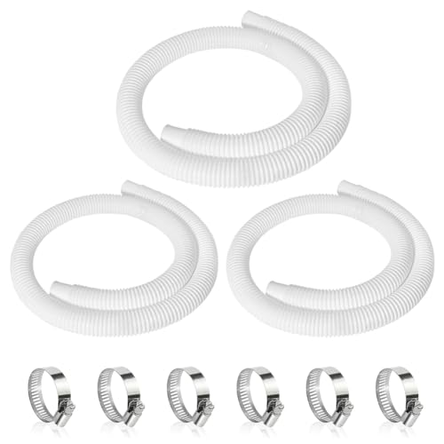 Rastapulz 3 mangueras de piscina de 1,25, 59 accesorios largos, mangueras de bomba de piscina para todas las de filtro de piscina por encima del suelo con diámetro 1-1/4, fácil instalación
