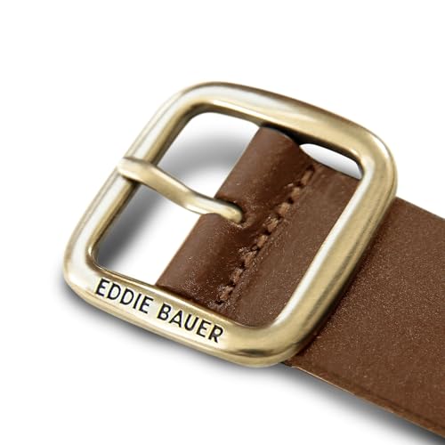Eddie Bauer Women's Casual Leather Belts with Durable Metal Buckle, Center Bar - Tan, Large3