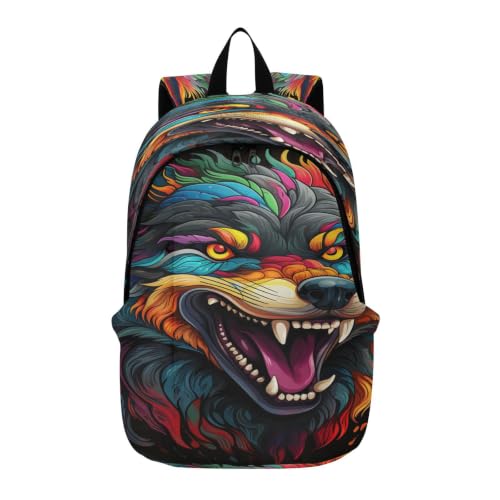 Sac à dos loup en colère contre la fatigue dorsale en voyage