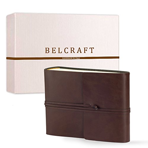 BELCRAFT Vietri Fotoalbum aus recyceltem Leder, Handgearbeitet in klassischem italienischem Stil, Geschenkschachtel…