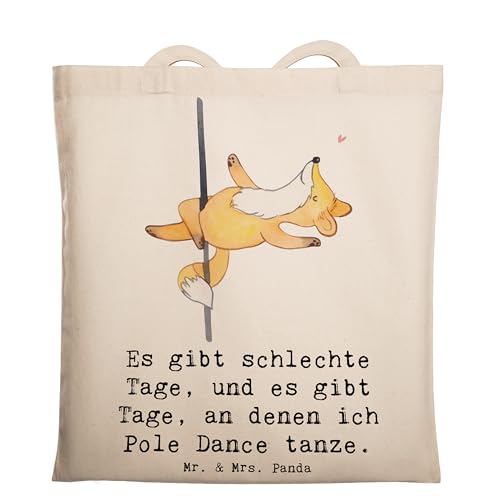 Mr. & Mrs. Panda festivaltasche Fuchs Poledance - Geschenk, Pole Dance, Tanzen, Tanz, Einkaufstasche, Tragetasche, Schultasche, Tasche, Beutel, Tote Bag