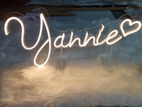 Image of Custom Name Neon Sign (Free Standing Base), custom neon signs, customizable led light sign, led neon sign light, wedding neon sign, bar neon sign, custom name sign, led name sign, neon name sign