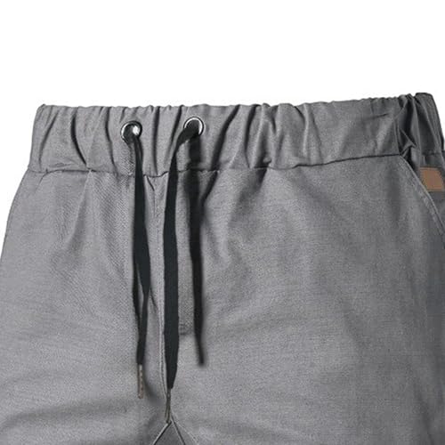 Bermuda cargo de algodón para hombre con cordón y bolsillos miniatura 7