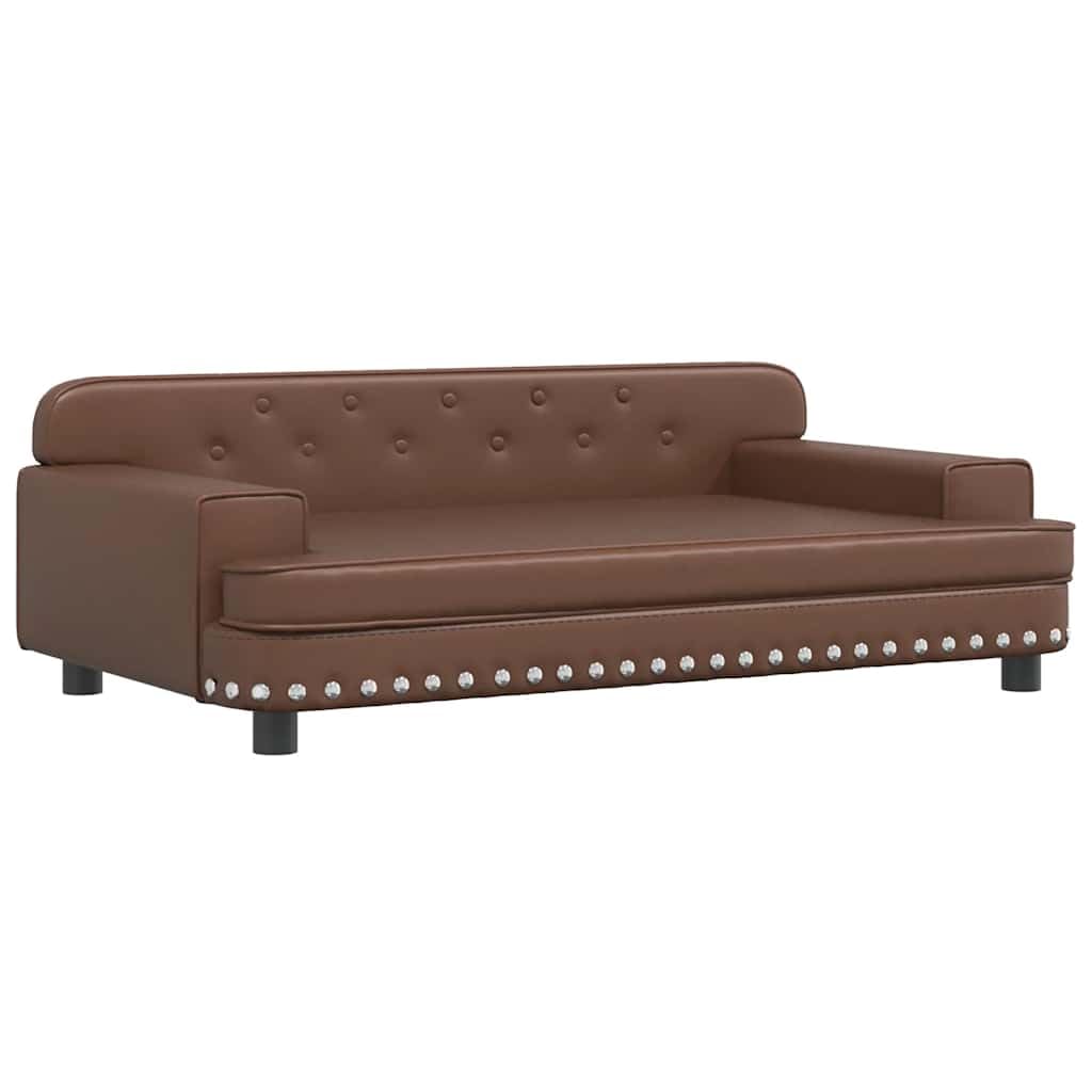 Hundebett Braun 90x53x30 cm Kunstleder,Tier- & Haustierbedarf,Haustierbedarf,Hundebedarf,Hundebetten,Braun,10.75 kg-171878