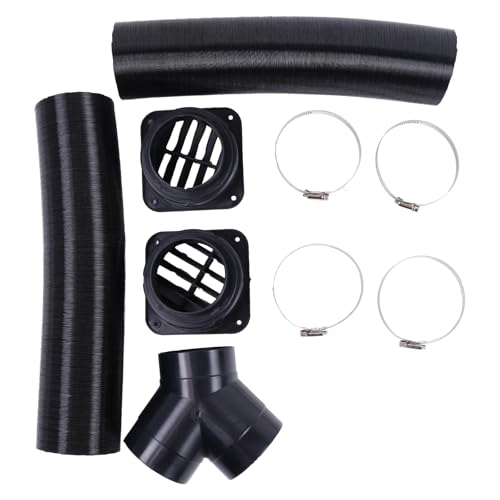 image for ZTUOAUMA 75mm Parking Heater Air Duct Vent Kit Hoses Clamps Y-Branch C