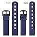 Anbeer Silicone Watch Band 18mm Quick Release Rubber Watch Straps for Men Women,Blue with Black Stainless Steel Buckle