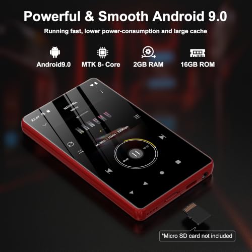 Image of SWOFY 16GB MP3 Player with Bluetooth and WiFi with 2000mAh Lithium-Polymer Battery