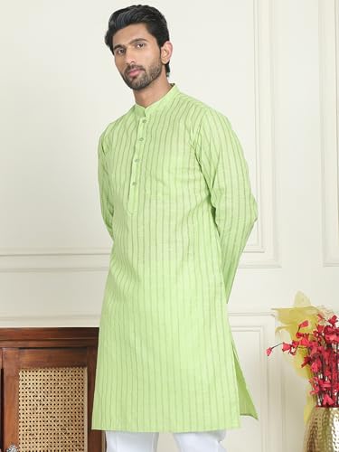Image of Jompers Men's Cotton Striped Kurtas