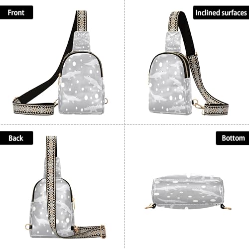 Polka Dots Crocodile Gray sac à main gris tendance motif crocodile