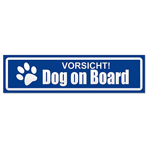 Kiwistar Precaución: Pegatinas Dog on Board invertidas para Notas, laminadas, Resistentes a la Intemperie